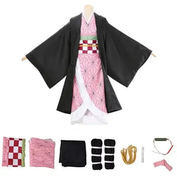 Nezuko Kamado Cosplay Costume: Adult Demon Slayer Kimono Set (ONLINE ORDER ONLY)
