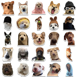 10/30/50PCS Cute Animals Meme Funny Cat Dog Stickers Graffiti Toy DIY Phone Notebook Motorcycle Suitcase Car Cartoon Wall Decals (Online Order Only)