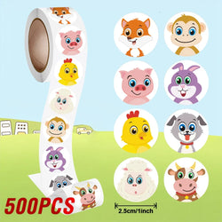 100-500pcs Reward Encouraging Graphic Stationery Animal Sticker Kindergarten School Students Child Teacher Cartoon Cute Sticker (ONLINE ORDER ONLY)
