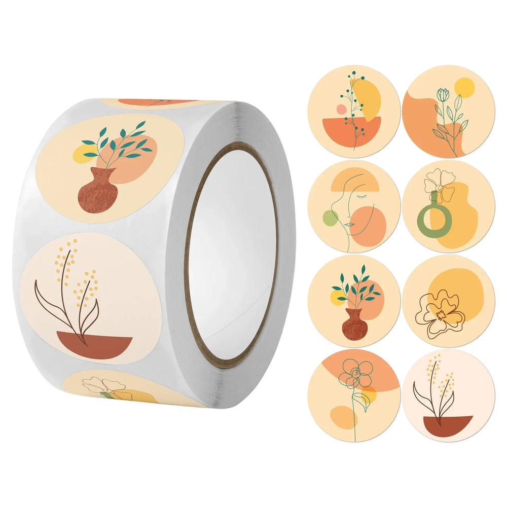 500pcs Cute Scrapbooking Stationery Stickers Envelope Sealing Label Personalized Small Business Gift Decor Stickers (Online Order Only)