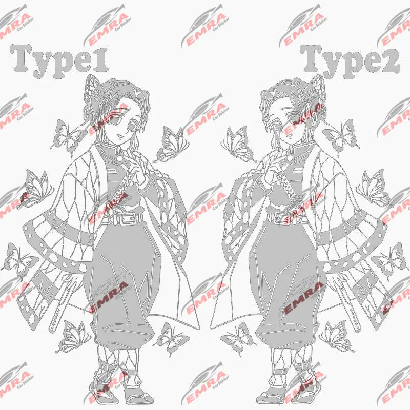 Anime Stickers Ghost Squad Girl For Car Sticker Decoration Door Hood Die Cutting Cartoon External Accessories Vinyl Decals (ONLINE ORDER ONLY)