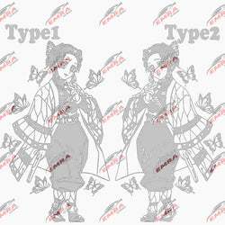 Anime Stickers Ghost Squad Girl For Car Sticker Decoration Door Hood Die Cutting Cartoon External Accessories Vinyl Decals (ONLINE ORDER ONLY)