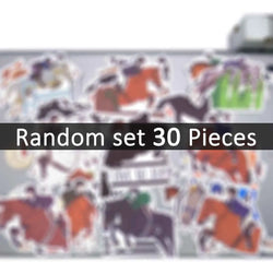 20/30/50Pieces Equestrian Style Retro Sports Horses Graffiti Funny Stickers for Scrapbook Luggage Bike Car Phone Laptop Sticker (Online Order Only)