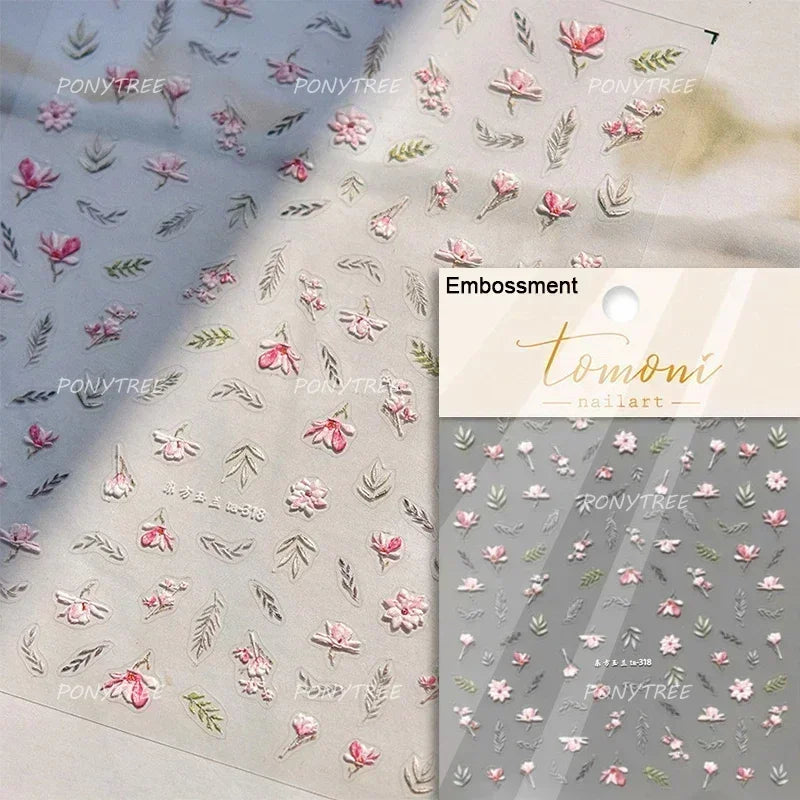 Hot Stamping Purple Line Love Heart Lace Bowknot Chain Branches Star Flower Leaf Butterfly Plant Flower Nail Art Stickers Decals (Online Order Only)