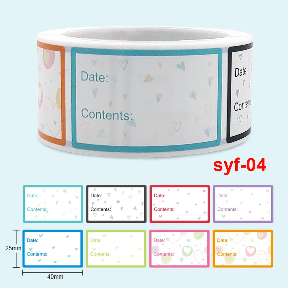 Safe Date Food catalog Storage Self-adhesive Label sticker Kitchen refrigerator blank label sticker Office stationery (Online Order Only)