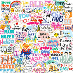 50Pcs Inspirational Quote Stickers for Helmet, Wall, DIY Decor (ONLINE ORDER ONLY)