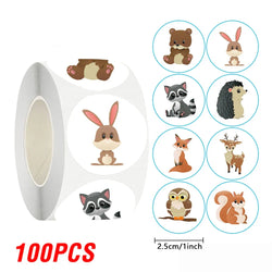100-500pcs Animal Reward Sticker Cute Cartoon Stickers For Children Holiday Gift Decoration DIY Decorative Sealant Stationery (Online Order Only)