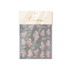 Chinese Dragon Auspicious Beast Mythological Legend Noble Loong Blue Pink Soft Relief Adhesive Nail Art Sticker Manicure Decals (ONLINE ORDER ONLY)