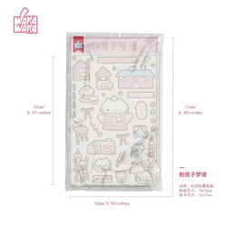 1Pc Graffiti Animal Deco Stickers Korean Stationery Cute Card Sticker For Scrapbooking Arts Diy Crafts Album Journal Planner (ONLINE ORDER ONLY)
