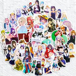 50pcs Anime Girl Graffiti Stickers for DIY Wall Decoration (Online Order Only)
