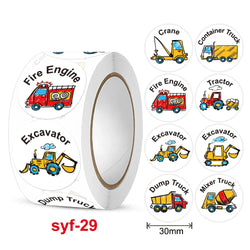 New  Sticker  Dog Cat Kids Reward Sticker Yellow Labels Happy Animal dog   Sticker Kids Toys School Teacher Student Stationery (Online Order Only)