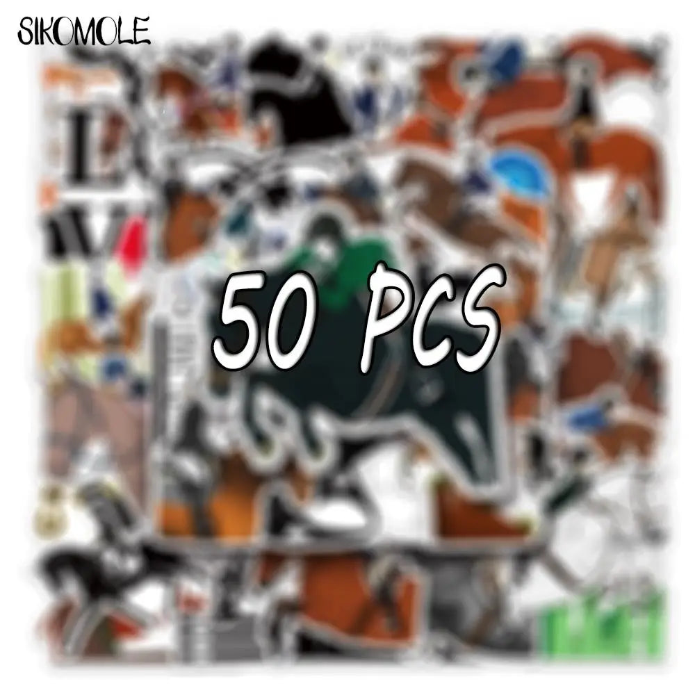 Cartoon Horse Stickers 10/30/50PCS Equestrian Kids DIY Toy Car Skateboard Laptop Phone Decals (Online Order Only)