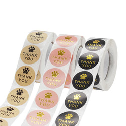 100-500PCS Thank You Stickers for Business New Merci Package Home Made Sticker Rolling Packaging Stickers Small Roll Labels (ONLINE ORDER ONLY)