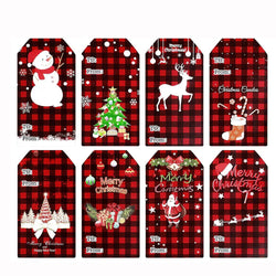 50-300Pcs Merry Christmas Theme Stickers for DIY Gift Decorate Baking Package Envelope Seal Labels Stickers Stationery  Stickers (Online Order Only)