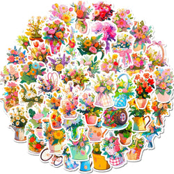 Cute Cartoon Flower Stickers for Notebook, Laptop, Phone, Suitcase, Guitar - 10/30/50pcs (ONLINE ORDER ONLY)