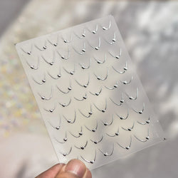Mini Love Heart Arc Curved Line French Style Minimalist Colourful Self-adhesive Nail Art Decorations Stickers Manicure Decals (Online Order Only)