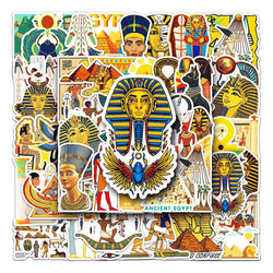 Ancient Egypt Pharaoh Pyramid Mummy Stickers Pack for Laptop Luggage Skateboard (Online Order Only)