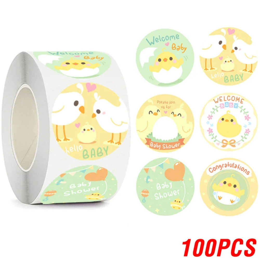 100-500pcs Cute Animal Encourage Sticker Kawaii Children Reward Stickers Creative School Supplies 2.5cm Circle Kids Toy Stickers (ONLINE ORDER ONLY)