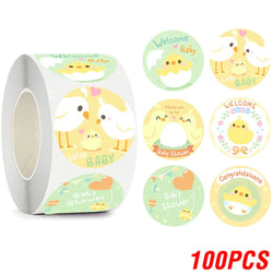 100-500pcs Cute Animal Encourage Sticker Kawaii Children Reward Stickers Creative School Supplies 2.5cm Circle Kids Toy Stickers (ONLINE ORDER ONLY)