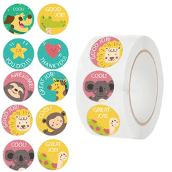 500pcs/Roll Cartoon Animals Stickers Kawaii Teacher Reward Diy Pvc Laptop Decals Decoration Stiker Children Toy Girl Gift (ONLINE ORDER ONLY)