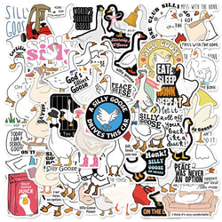 Funny Cartoon Goose Stickers Pack - Waterproof Vinyl Decals for Laptop, Phone, Skateboard, Guitar (ONLINE ORDER ONLY)