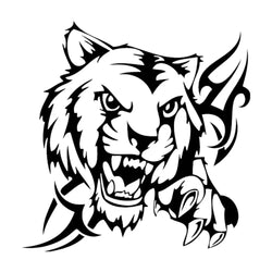 Tribal Tattoo Tiger Head Car Sticker Personality Car-styling Vinyl Decal (ONLINE ORDER ONLY)