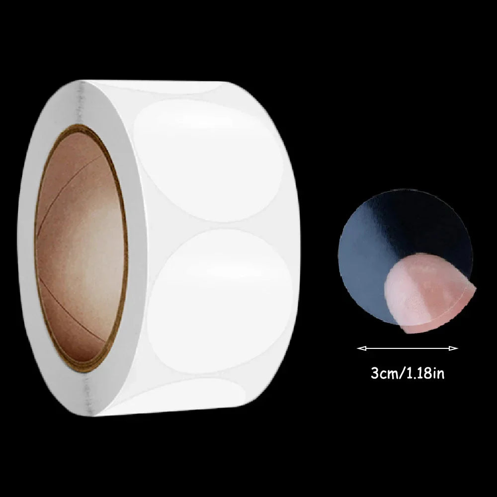 500pcs Crystal Clear Transparent 2"/2.5"/3.0" Round PVC Stickers, Envelope TabSealer And Retail Package Clear Seal Labels (ONLINE ORDER ONLY)