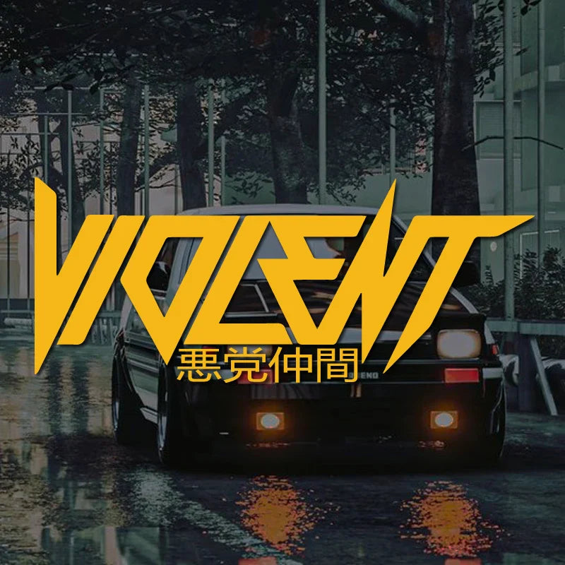 "VIOLENT" decal,JDM style stickers,creative&fashion decal with high quality for car trucks motorcycles&laptops!For a Unique look (ONLINE ORDER ONLY)