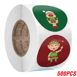100-500pcs Thank You Label Sealing Stickers Merry Christmas Kraft Handmade Sticker Card Box Package Wedding Decor Party Supplies (ONLINE ORDER ONLY)
