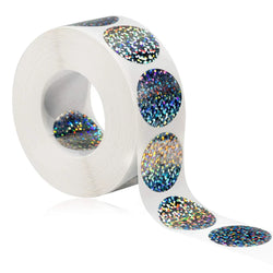 500pcs/roll Gold Holographic Glitter Sealing Label Round Laser Sticker Party Handmade Envelope Business Label Stationary Sticker (ONLINE ORDER ONLY)