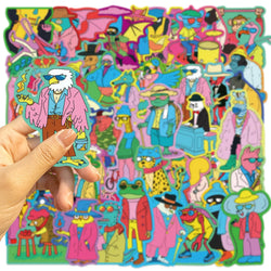 50pcs Cartoon Colorful Animal Stickers For Luggage Skateboard Laptop Guitar Aesthetic Graffiti Sticker Decals Toys (ONLINE ORDER ONLY)