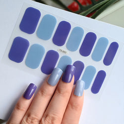 14Tips Solid Color Stickers Nail Art Supplies European & American Simple Decals Oil Film Decals Press on Nails Stickers Designer (ONLINE ORDER ONLY)