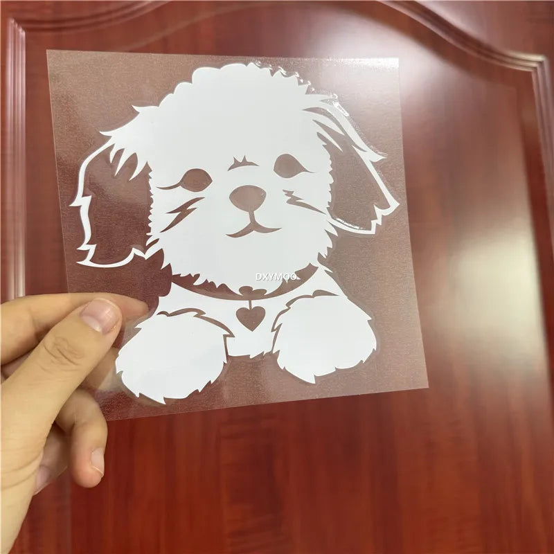 Adorable Shih Tzu Puppy Face Dog Animal Car Stickers Auto Fuel Tank Body Window Vinyl Truck Exterior Decoration Applique (ONLINE ORDER ONLY)