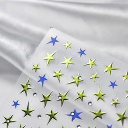 Colorful Rhinestone Laser Star Bronzing Gold Silver Pearl 5D Relief Self Adhesive Nail Art Decoration Sticker 3D Manicure Decals (ONLINE ORDER ONLY)
