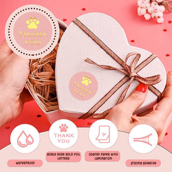 100-500PCS Thank You Stickers for Business New Merci Package Home Made Sticker Rolling Packaging Stickers Small Roll Labels (ONLINE ORDER ONLY)