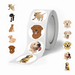 100-500pcs 1inch Animal Dog Stickers Roll for Envelope Praise Reward Student Label Stationery Seal Lable Child Toy Gift (ONLINE ORDER ONLY)
