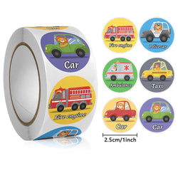 100-500pcs Kids Cute Animals Round  Reward stickers for Children Teaching Toy Gift Card Party Packaging Wrapping Labels (Online Order Only)
