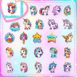 10/30/50PCS Unicorn Flight PVC Sticker Aesthetic Decoration Scrapbooking Children's Korean Stationery School Supplies for Kids (Online Order Only)