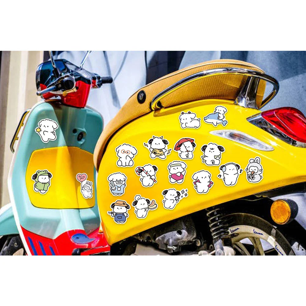 50PCS Kawaii yowoyowoo Sticker Puppy Dog Cute Cartoon Stickers Decals Phone Laptop Guitar Car Bottle Luggage Children Gift (Online Order Only)