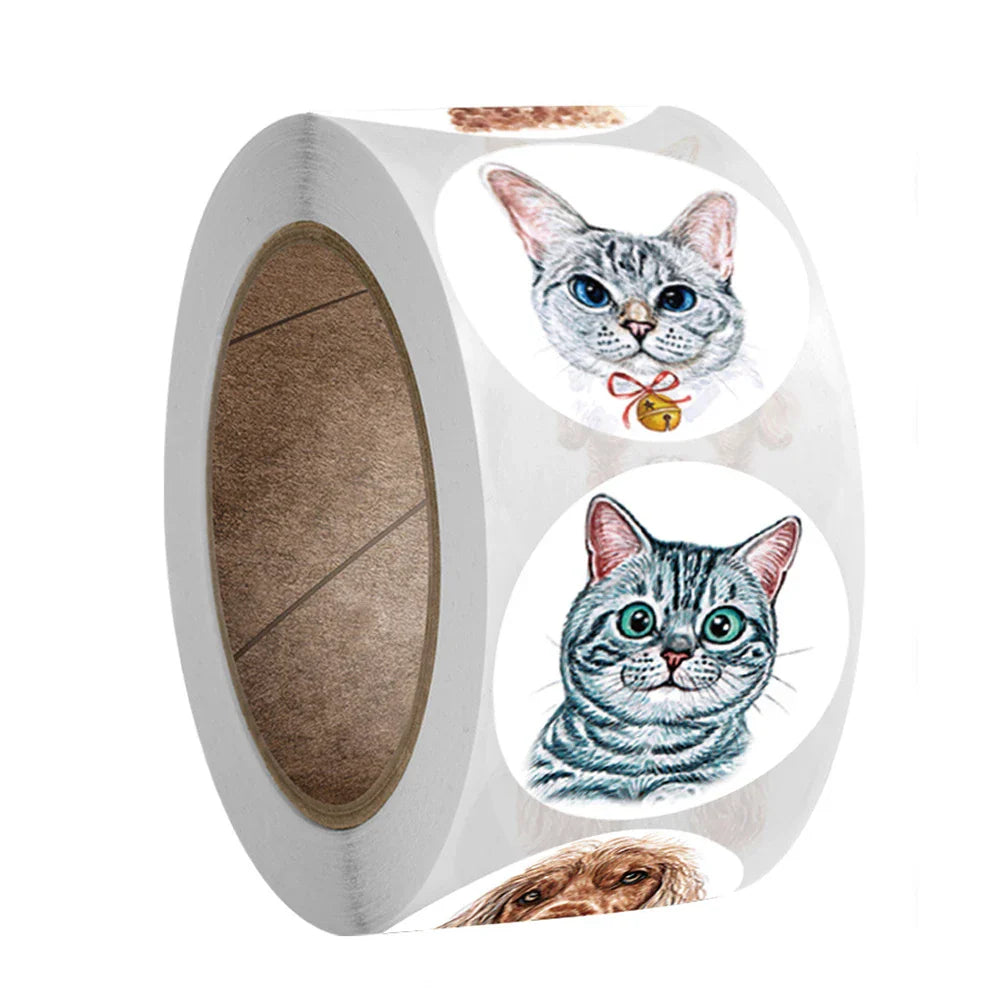 100-500pcs 1inch Round Cartoon Toys Animal stickers for kids Teacher Reward Encourage Sticker Office Stationery for children (ONLINE ORDER ONLY)