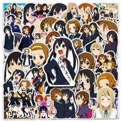 50pcs K-ON! Cartoon Stickers for Laptop, Phone, Car, Scooter, Suitcase, Water Bottle, Refrigerator (ONLINE ORDER ONLY)