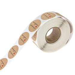 100-500pcs Kraft Paper Sticker Homemade With Love Stickers Scrapbooking For Envelope And Package Seal Labels Stationery Handmade (Online Order Only)
