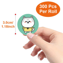 50-300pcs Cartoon Animal Reward Sticker Label Thank You Cute Game Sticker DIY Gift Sealing Label Decoration Supple (ONLINE ORDER ONLY)
