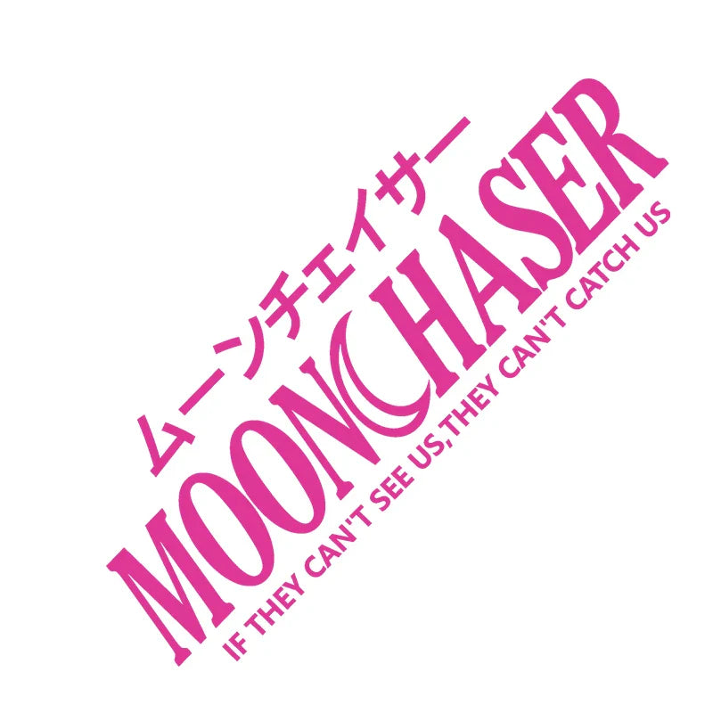 JDM MoonChaser Car Sticker Windshield Banner Night Run Sport Competition Style Waterproof Sunscreen Decorative Vinyl Decals (ONLINE ORDER ONLY)