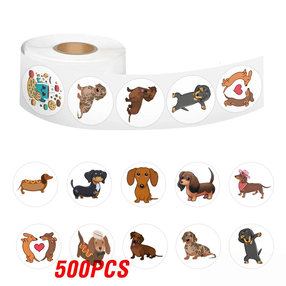 100-500pcs Dog Sticker for On Laptop Suitcase Cute Animal Cartoon Rewards Hand Account Tape Seal Label Stationery Stickers (ONLINE ORDER ONLY)