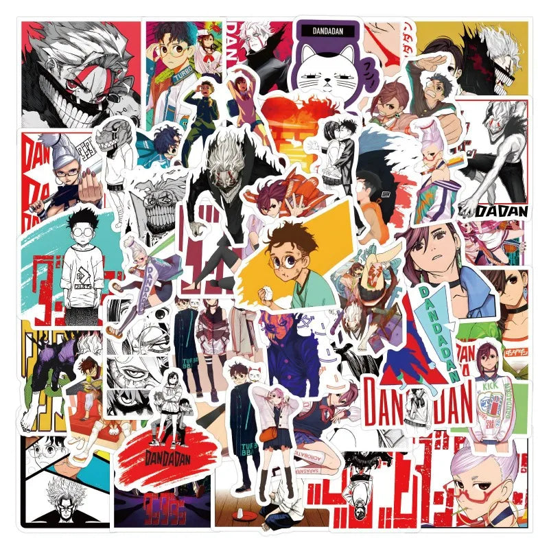 55pcs DANDADAN Cartoon Stickers for Suitcase, Water Bottle, Phone, Car, Scooter, Notebook, Refrigerator Decoration (Online Order Only)