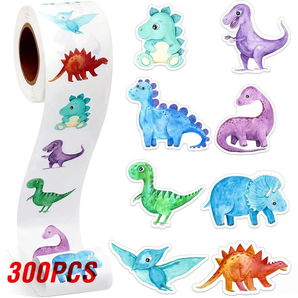 100-500pcs Dinosaur Animal Anomaly Shaped Sticker Decoration Gift Box Sticker Label Reward Stationery Sticker (ONLINE ORDER ONLY)