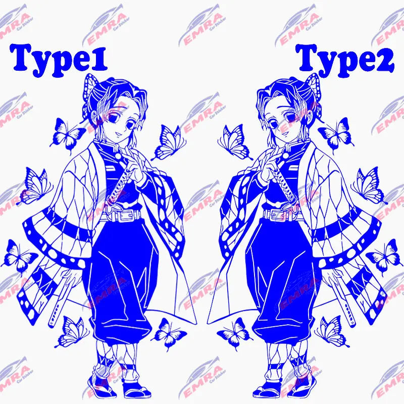 Anime Stickers Ghost Squad Girl For Car Sticker Decoration Door Hood Die Cutting Cartoon External Accessories Vinyl Decals (ONLINE ORDER ONLY)