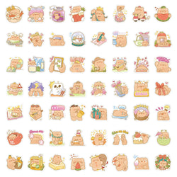 10/30/60/120PCS Cute Bear Cartoon Stickers Toy DIY Skateboard Bike Luggage Suitcase Phone Bike Classic Kids Toy Sticker Decals (Online Order Only)