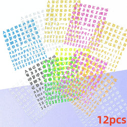 12Pcs 3D Golden Red Glitter Heart Love Nail Sticker Valentine Self Adhesive Cartoon Decal Geometry Lines Stripe Slider Manicure* (ONLINE ORDER ONLY)
